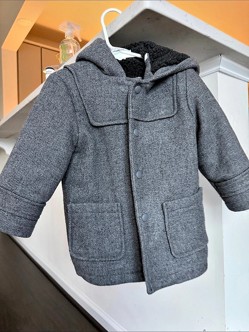 Zara Gray Hooded Coat